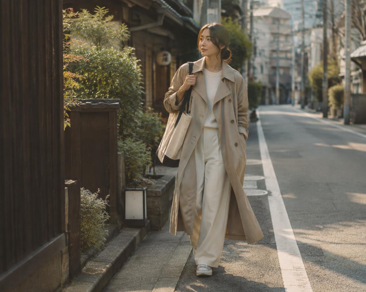 東京の街を歩く女性